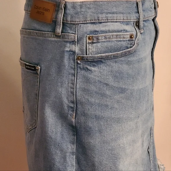 NWOT Calvin Klein blue jean skirt size 30 - Picture 9 of 13